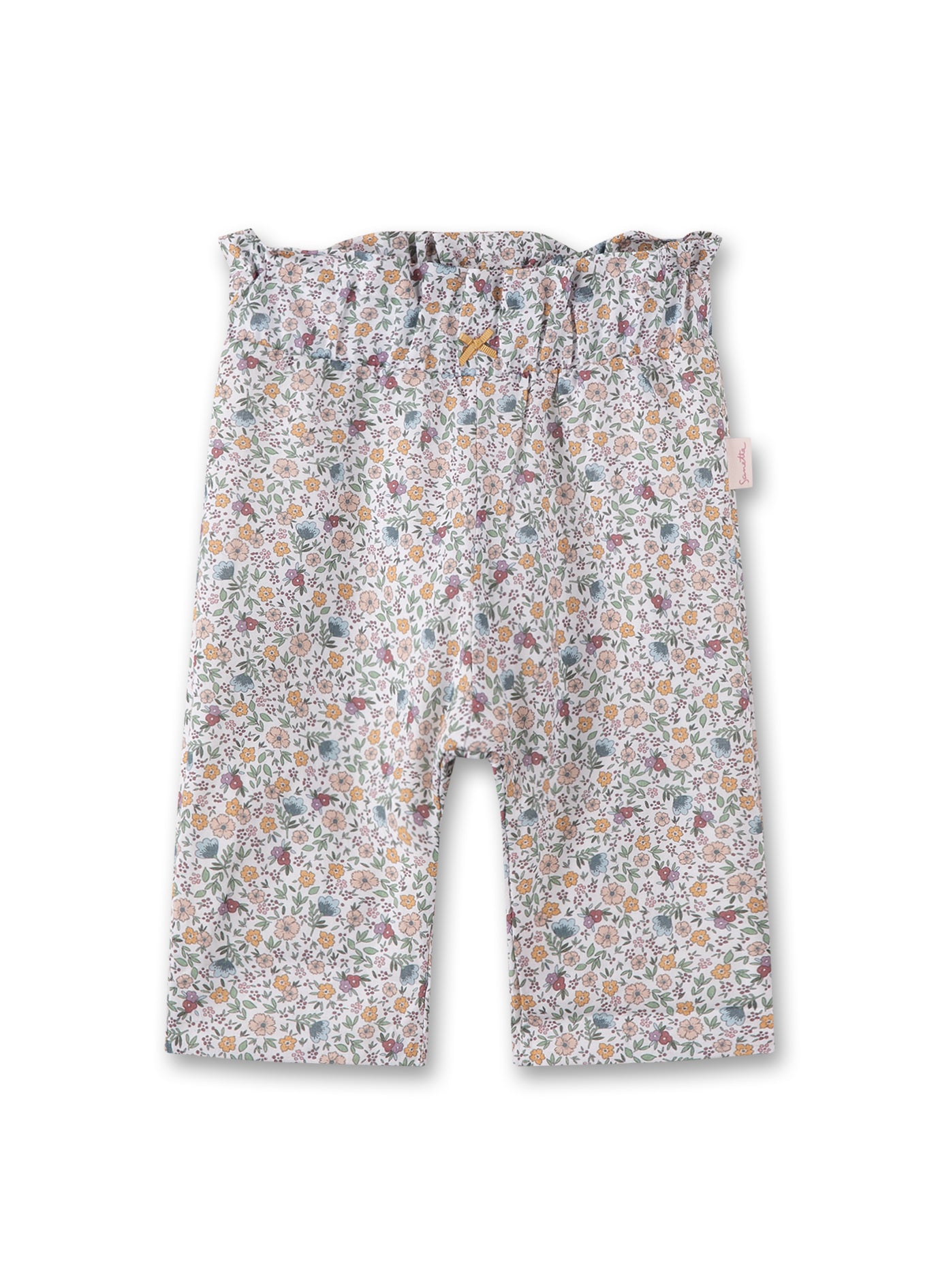 Süße Web-Hose von Fiftyseven für kleine Mädchen aus farbenfrohem Mille-Fleurs-Allover.