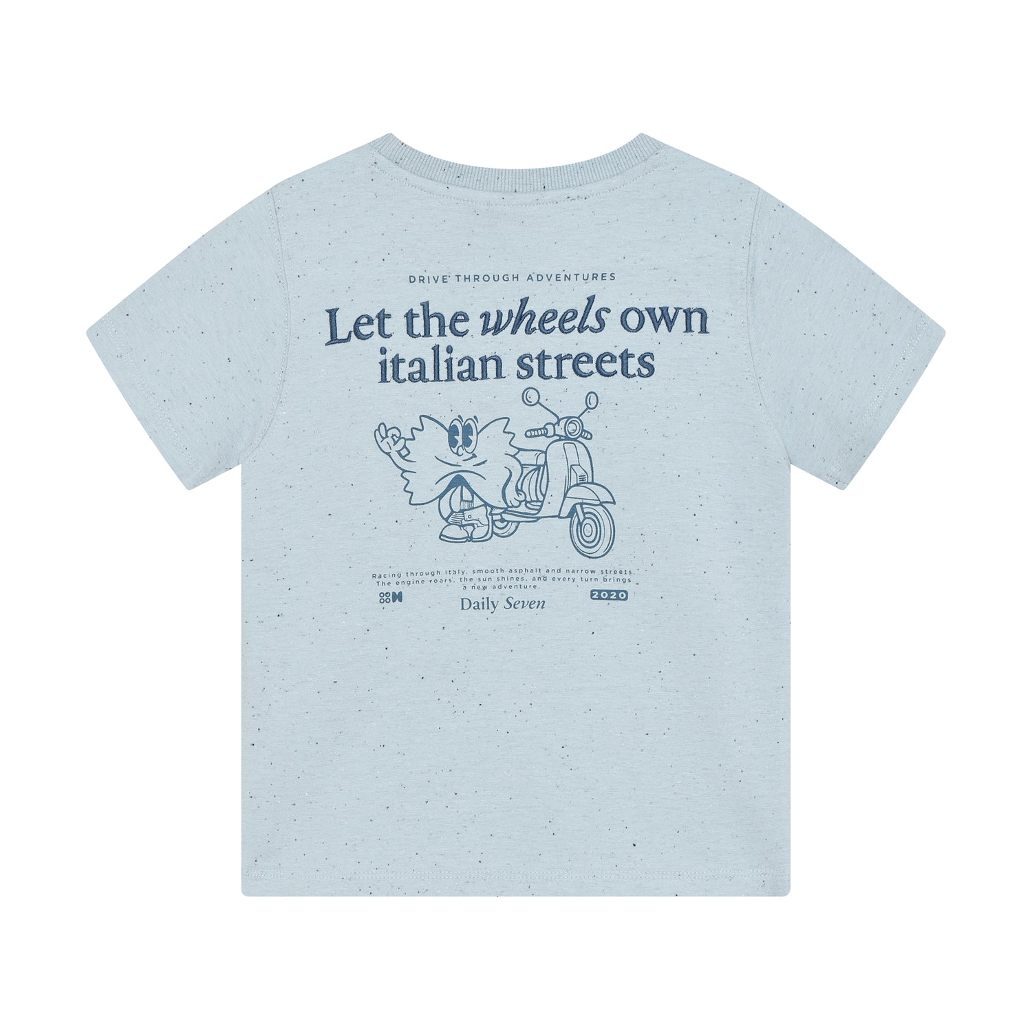 T-shirt mit markanten Backprint von Daily seven. Hochwertige Verarbeitung für alltäglichen Tragekomfort.