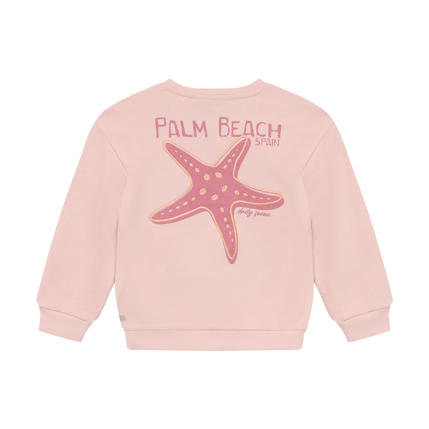 Rosa Sweater von Daily Seven mit liebem Seestern Motiv .