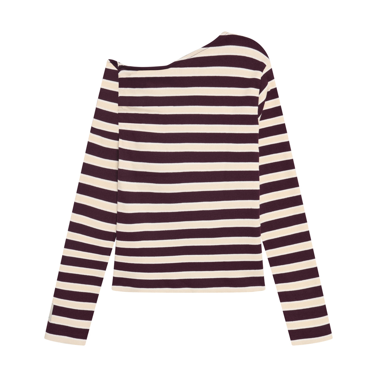 Elegantes gestreiftes Longsleeve mit Off-Shoulder-Schnitt von Indian Blue Jeans. Die Kombination aus 96% Baumwolle und 4% Elastane bietet optimalen Komfort und Bewegungsfreiheit. Das trendige Design mit Schulterfreischnitt ist perfekt für stilbewusste Looks im Alltag und bei besonderen Anlässen.