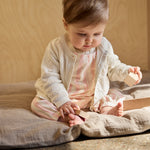 Weißer Knit Cardigan von MINYMO.