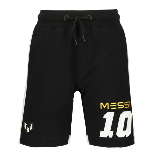 kurze Shorts in schwarz mit MESSI-Logo