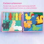 Das Quiet Book Bunte Raupe von Jolly Design begleitet Kinder ab 18 Monaten spielerisch bei ersten Lernschritten. Mit bunten Formen, Puzzles und Tiermotiven fördert es Farben-, Form- und Logikverständnis sowie Feinmotorik und Konzentration. Das handliche Buch ist stabil und ideal für zu Hause oder unterwegs.