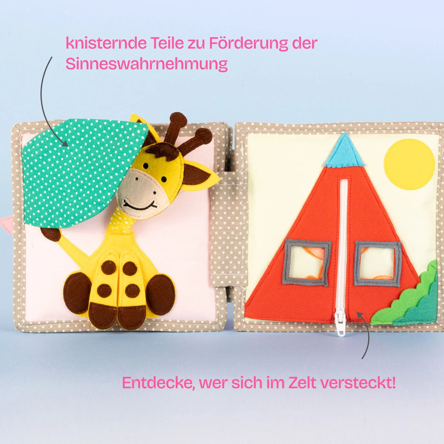 Erlebe die farbenfrohe Welt des&nbsp;Mini Quiet Book "Schillernder Papagei" von Jolly Designs! Dieses mit viel Liebe gestaltete Buch, perfekt für neugierige Kinder ab 6 Monaten, nimmt kleine Entdecker mit auf ein Abenteuer voller spannender Aktivitäten. Handgefertigt aus kinderfreundlichen und OEKO-TEX® zertifizierten Materialien, bietet es sicheren Spielspaß und unterstützt die kindliche Entwicklung auf vielfältige und spielerische Weise.