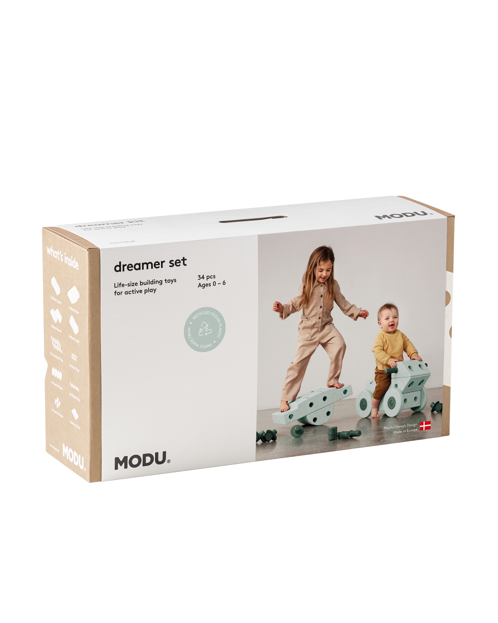 Lassen Sie Ihre kühnsten Träume wahr werden! Bauen Sie mit unserem Flaggschiff-Bauset mehr als 25 einzigartige lebensgroße Spielzeuge und Kreationen, die Sie alle fahren, schaukeln, rollen, springen, klettern und balancieren können! Das Dreamer-Set eignet sich perfekt zum Teilen unter Geschwistern und ist großartig, wenn Sie endlose kreative Möglichkeiten genießen möchten. Bauen Sie einen Lauflernwagen für Ihre Kleinen, während Ihr Ältester auf eine Rutschauto, oder bauen Sie komplexe Kreationen, um Ihren i