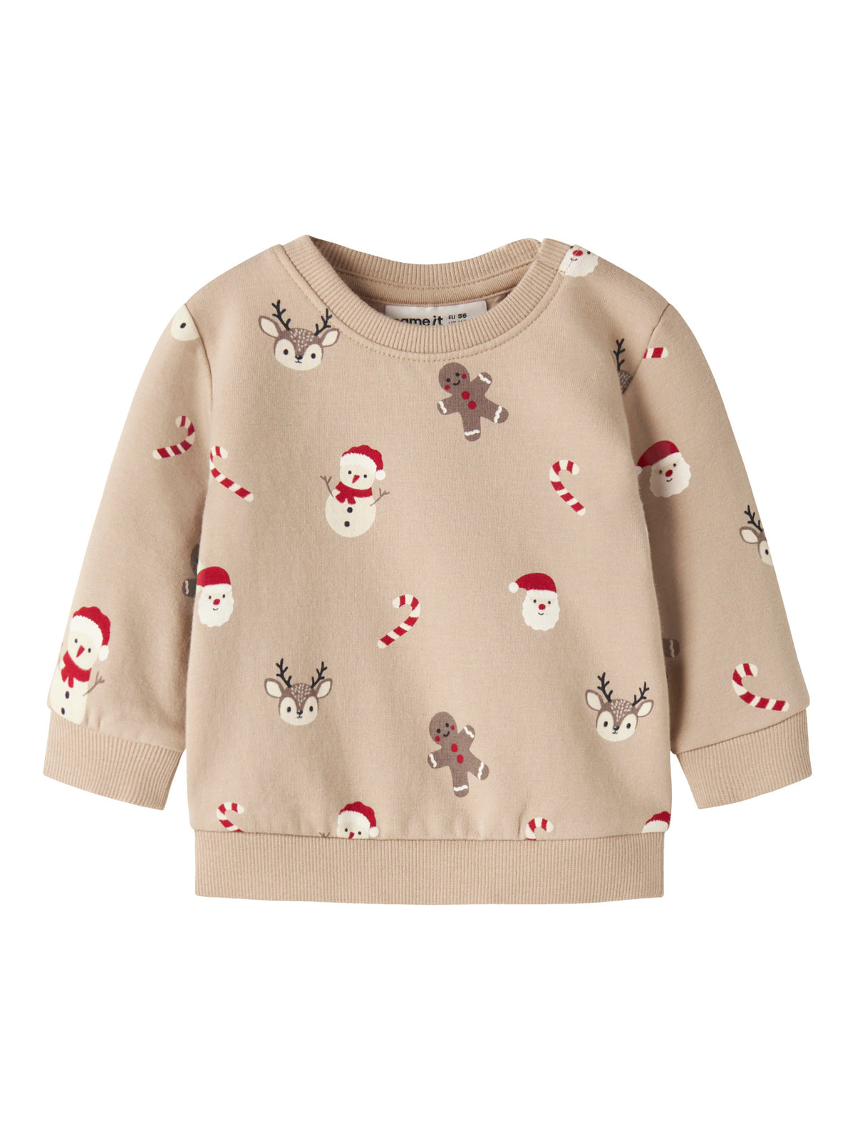 Gemütliches Sweatshirt mit festlichen Weihnachtsmotiven – perfekt für die kalte Jahreszeit. Das hochwertige Material aus 75% Bio-Baumwolle, 20% recycelter Baumwolle und 5% Elastane bietet optimalen Tragekomfort und Bewegungsfreiheit. Nachhaltig produziert und angenehm weich auf der Haut.