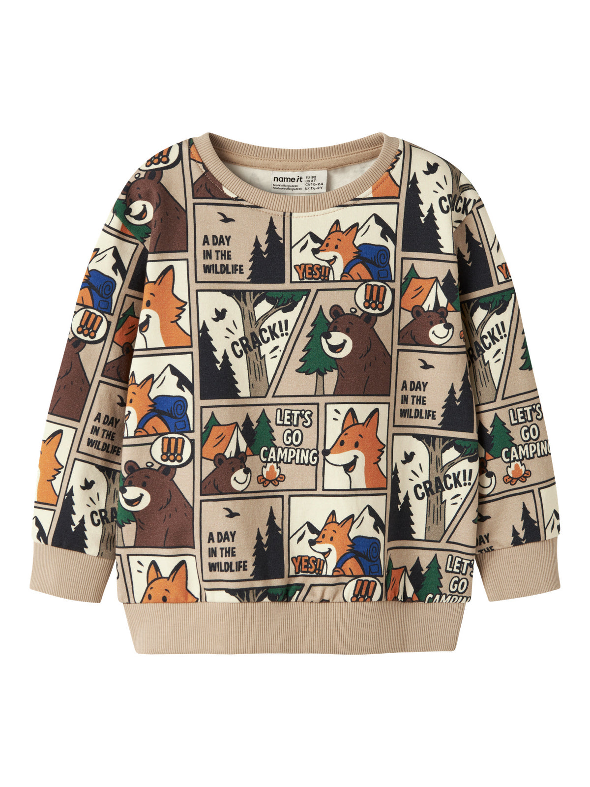Sweatshirt von name it mit nettem Design – perfekt für jeden Tag. Das hochwertige Sweatshirt besticht durch seine angenehme Passform und das moderne Design. Die Mischung aus Bio-Baumwolle, recycelter Baumwolle und Elastane sorgt für optimalen Tragekomfort und Bewegungsfreiheit. Ideal für Freizeit und Alltag.