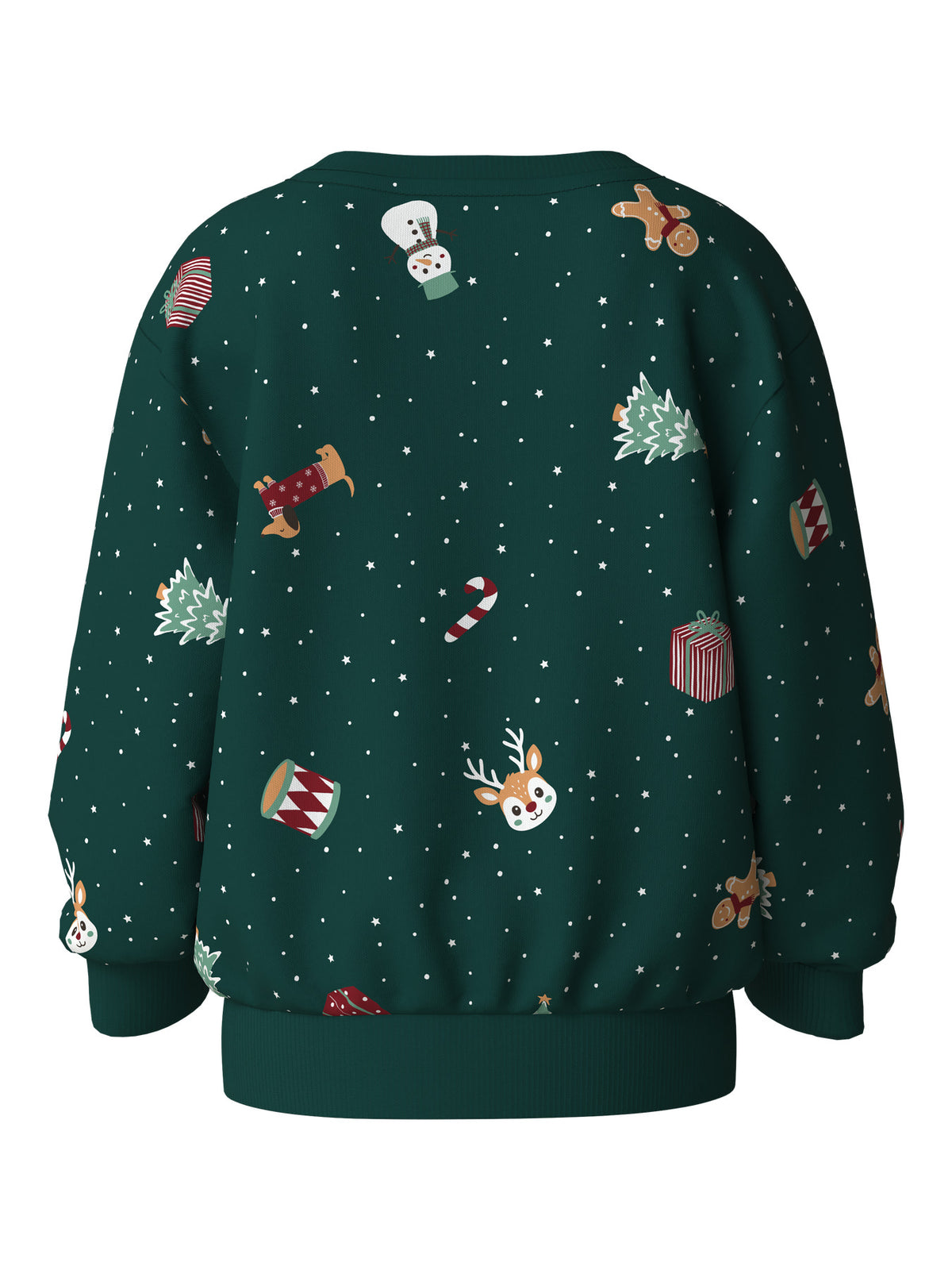 Mit festlichem Design und hochwertiger Verarbeitung ist dieses grüne Weihnachts-Sweatshirt von name it der perfekte Begleiter für die Adventszeit. Das kuschelig weiche Material aus 100% Baumwolle bietet maximalen Tragekomfort und Atmungsaktivität. Ideal für gemütliche Winterstunden und festliche Anlässe.