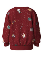 Mit festlichem Design und hochwertiger Verarbeitung ist dieses rote Weihnachts-Sweatshirt von name it der perfekte Begleiter für die Adventszeit. Das kuschelig weiche Material aus 100% Baumwolle bietet maximalen Tragekomfort und Atmungsaktivität. Ideal für gemütliche Winterstunden und festliche Anlässe.