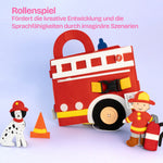 Begib dich auf eine abenteuerliche Reise mit unserem faszinierenden Travel Buddy Feuerwehr! Dieser fröhliche Begleiter in leuchtendem Rot bietet nicht nur Spielspaß, sondern fördert auch eine Vielzahl von Fähigkeiten. Dein kleiner Feuerwehrmann oder deine kleine Feuerwehrfrau wird von den spannenden Details und Aktivitäten begeistert sein. Ab 18 Monaten&nbsp;geeignet.
