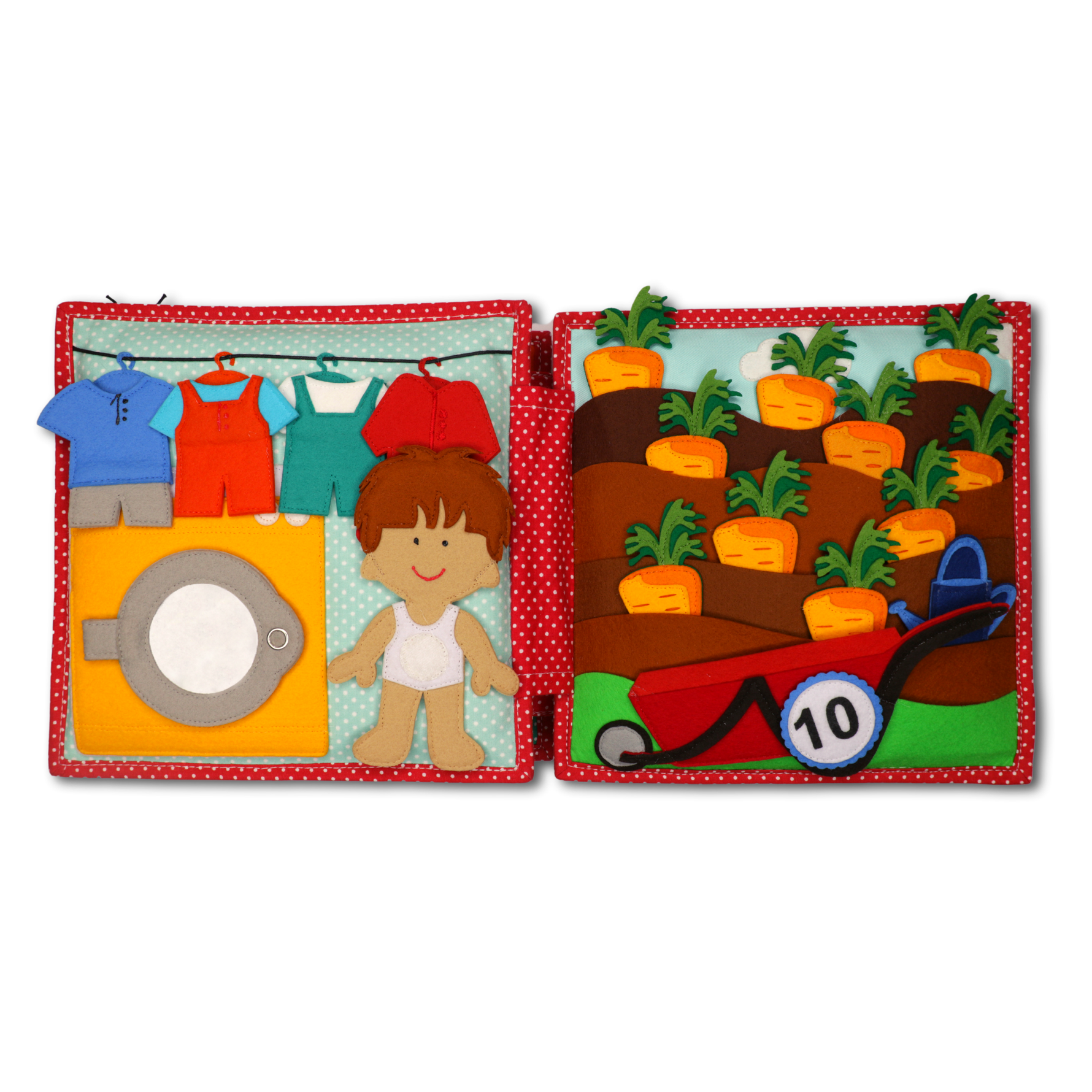 Dieses kreative Quiet Book - Glückspilz&nbsp; wurde gemeinsam mit "Die Kindergartenpädagogin" entwickelt und hat 6 weiche, einzigartig gestaltete Seiten und bringt eine Menge Spielspaß ins Kinderzimmer.

Pädagogisch wertvoll unterstützt dieses Motorikspielzeug die individuelle Entwicklung von Kindern und vertreibt jegliche Langeweile. Dieses Quiet Book ist für Kinder ab 2 Jahren geeignet.