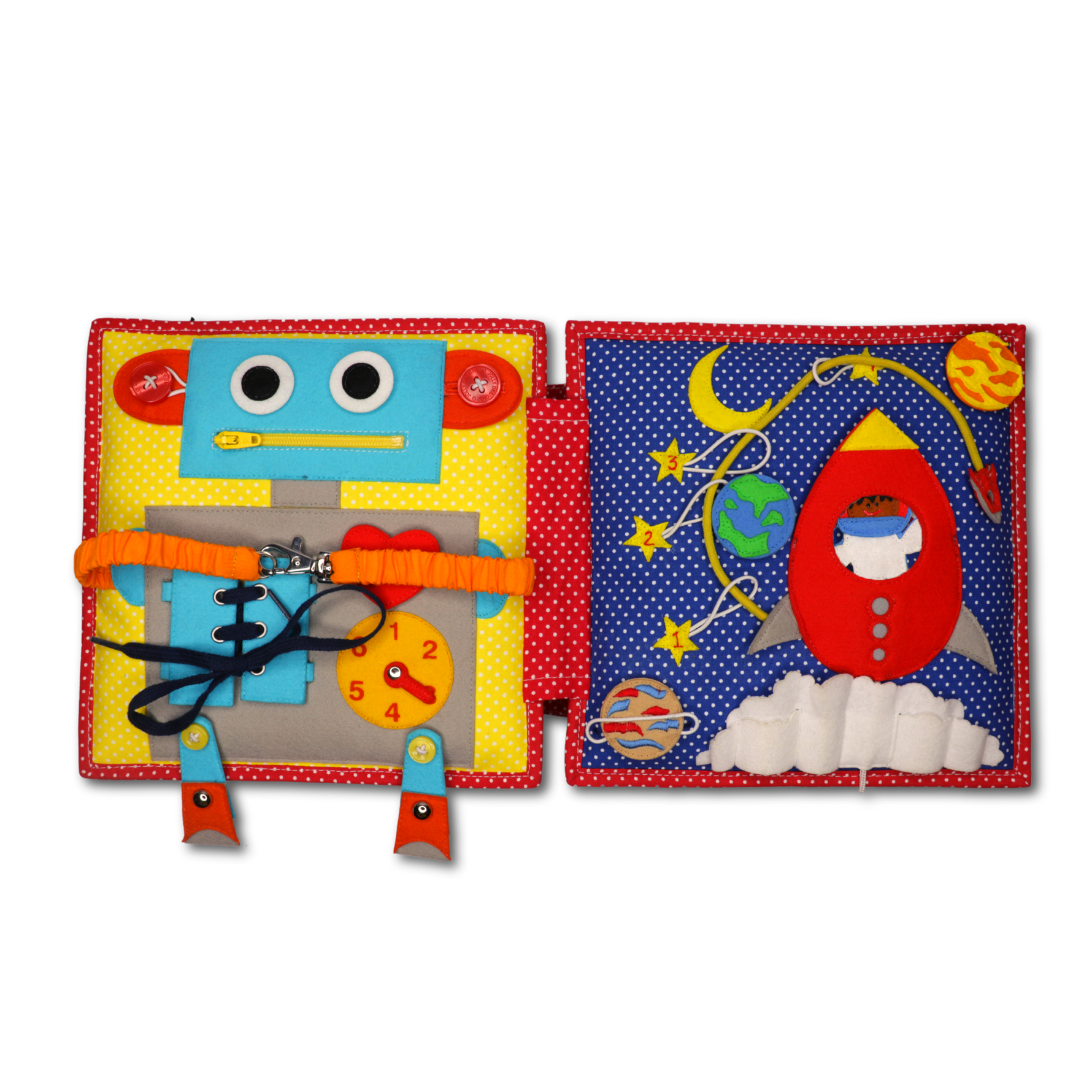 Dieses kreative Quiet Book - Glückspilz&nbsp; wurde gemeinsam mit "Die Kindergartenpädagogin" entwickelt und hat 6 weiche, einzigartig gestaltete Seiten und bringt eine Menge Spielspaß ins Kinderzimmer.

Pädagogisch wertvoll unterstützt dieses Motorikspielzeug die individuelle Entwicklung von Kindern und vertreibt jegliche Langeweile. Dieses Quiet Book ist für Kinder ab 2 Jahren geeignet.