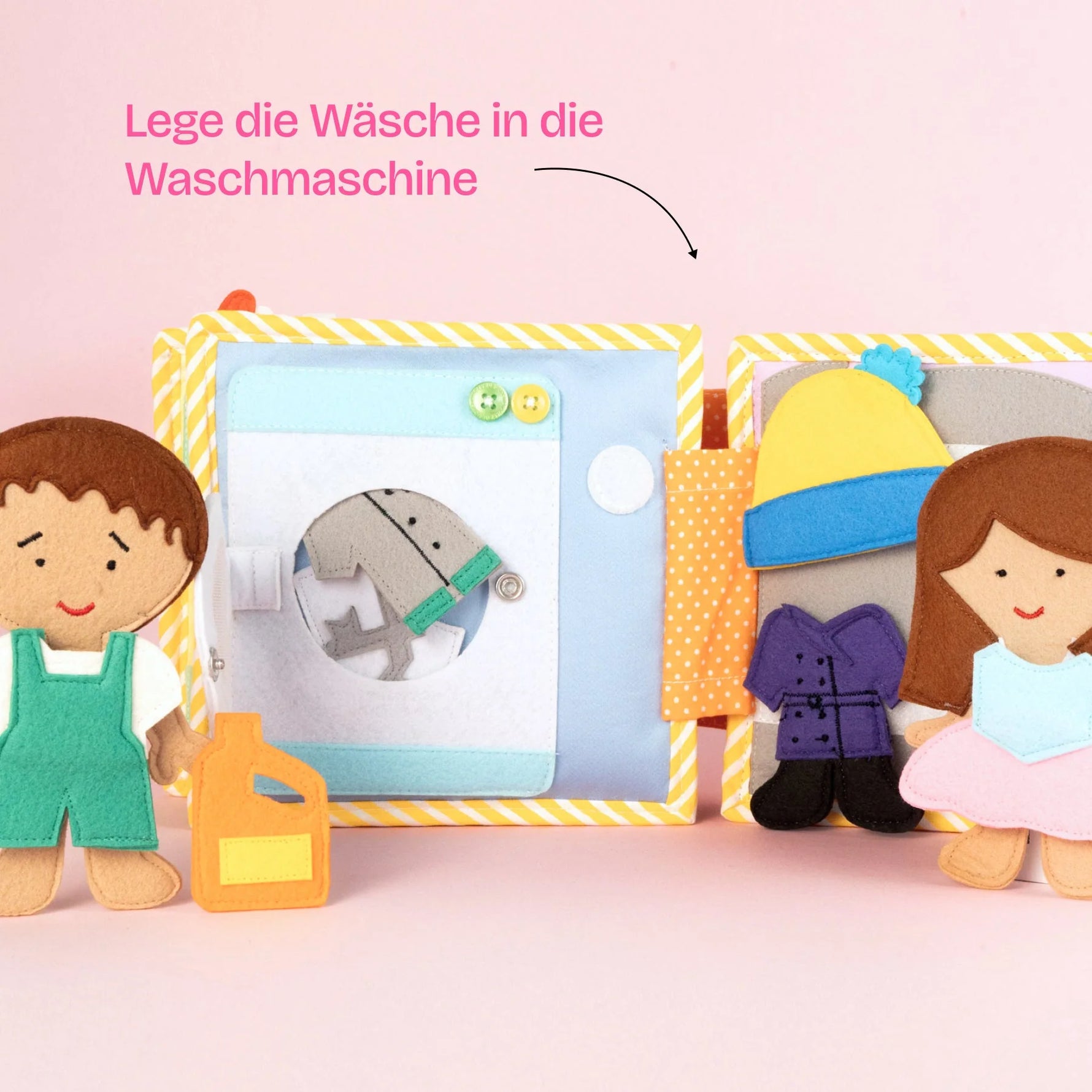  Entdecke das Mini Quiet Book "Home Sweet Home" von Jolly Designs – das perfekte Spielbuch für Kinder ab 2 Jahren, um auf spielerische Weise Alltagsroutinen kennenzulernen! Liebevoll handgefertigt aus hochwertigen, OEKO-TEX® zertifizierten Materialien, bietet es sicheren Spielspaß und fördert gezielt die kindliche Entwicklung.

