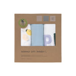 Die 80 x 80 cm großen Mulltücher im Happy Fruits Cherry Design sind vielseitig einsetzbar – ob als Spucktuch oder Schmusetuch. Aus atmungsaktiver Viskose (Bambusfaser) und Baumwolle gefertigt, sind sie besonders sanft zur empfindlichen Babyhaut.