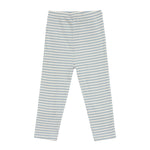 Die gerippte Kinder Leggins in Blau macht das Outfit zum Hingucker! Die Leggins aus Modal-Baumwolle (bio)-Mix rundet in modischen Farben und auffälligen Mustern jeden Look ab. Waschbar bei 30 °C im Schonwaschgang. Niedliche Mini-Stickerei als Detail.