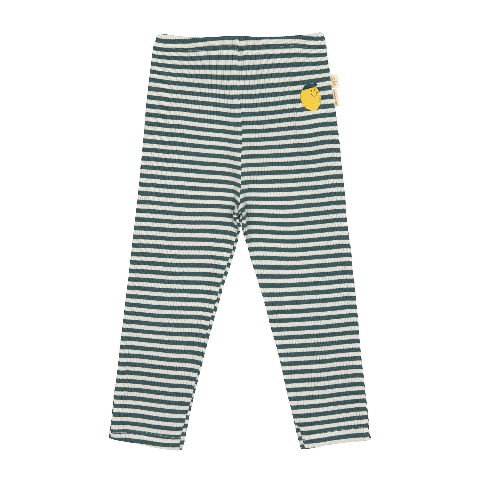 Die gerippte Kinder Leggins in Grün macht das Outfit zum Hingucker! Die Leggins aus Modal-Baumwolle (bio)-Mix runden in modischen Farben und auffälligen Mustern jeden Look ab. Waschbar bei 30 °C im Schonwaschgang. Niedliche Mini-Stickerei als Detail.