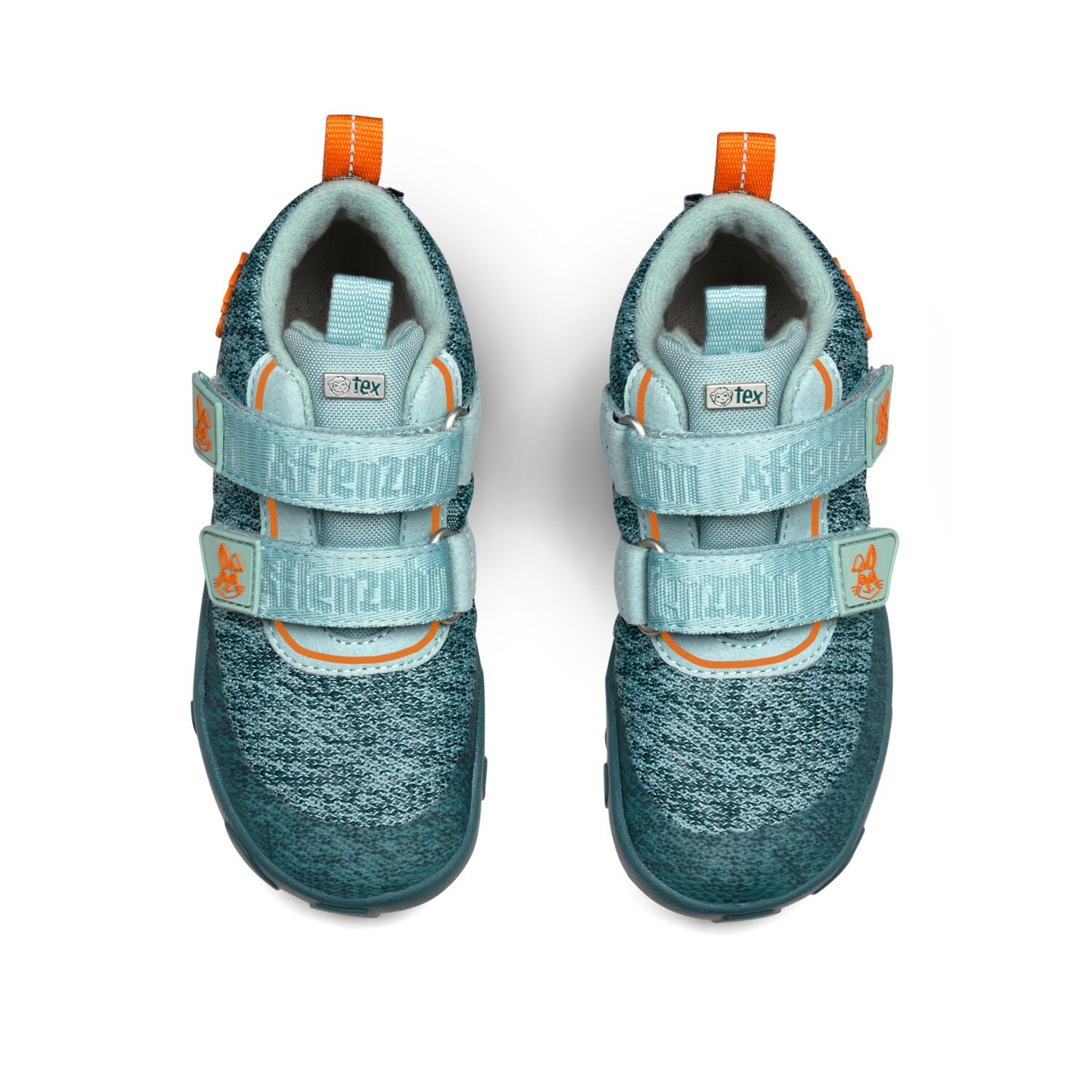 Der ideale Begleiter für die herbstliche Übergangszeit: Unser bunter Barfußschuh Happy von Affenzahn ist wasserdicht &amp; kalt gefüttert. Einfach mit Klettverschlüssen auf und zu zumachen. - Obermaterial: bluesign®-zertifiziertes Polyester Knit