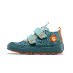 Der ideale Begleiter für die herbstliche Übergangszeit: Unser bunter Barfußschuh Happy von Affenzahn ist wasserdicht &amp; kalt gefüttert. Einfach mit Klettverschlüssen auf und zu zumachen. - Obermaterial: bluesign®-zertifiziertes Polyester Knit