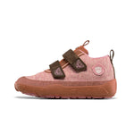 Der ideale Begleiter für die herbstliche Übergangszeit: Unser bunter Barfußschuh Happy von Affenzahn ist wasserdicht &amp; kalt gefüttert. Einfach mit Klettverschlüssen auf und zu zumachen. - Obermaterial: bluesign®-zertifiziertes Polyester Knit