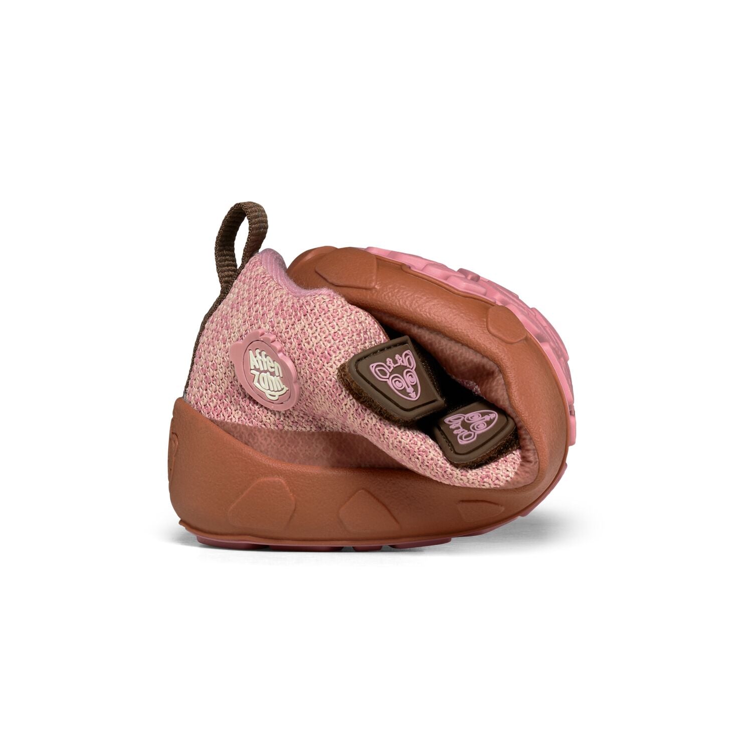 Der ideale Begleiter für die herbstliche Übergangszeit: Unser bunter Barfußschuh Happy von Affenzahn ist wasserdicht &amp; kalt gefüttert. Einfach mit Klettverschlüssen auf und zu zumachen. - Obermaterial: bluesign®-zertifiziertes Polyester Knit