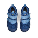 Der ideale Begleiter für die herbstliche Übergangszeit: Unser bunter Barfußschuh Happy von Affenzahn ist wasserdicht &amp; kalt gefüttert. Einfach mit Klettverschlüssen auf und zu zumachen. - Obermaterial: bluesign®-zertifiziertes Polyester Knit