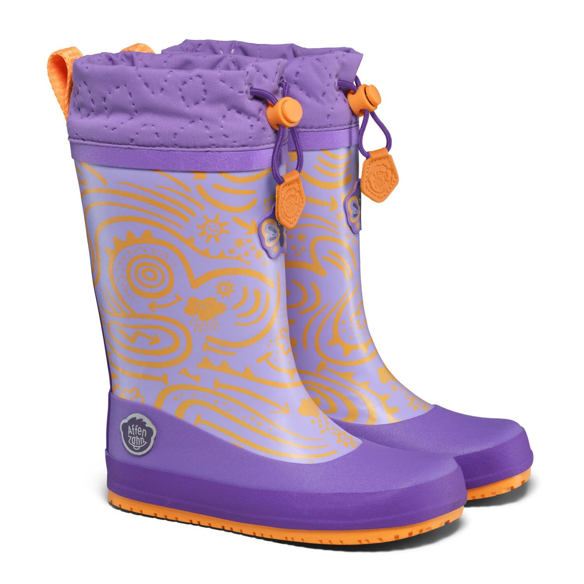 Entdecke die Gummistiefel Vegan Puddly Schmetterling von Affenzahn – die perfekte Wahl für kleine Abenteurer. Mit ihrem verspielten Schmetterling-Design bringen diese veganen Gummistiefel Freude in jeden Regentag. Hergestellt aus hochwertigen, tierfreien Materialien, sind sie langlebig, wasserdicht und einfach zu reinigen. Die rutschfeste Sohle sorgt für sicheren Halt auf nassen Oberflächen, während das leichte Design den ganzen Tag über Komfort bietet.&nbsp;