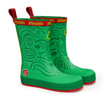 Bunte Gummistiefel mit niedlichem Frosch-Design – perfekt für Pfützensprünge und Regentage. Die veganen Stiefel von Affenzahn sind robust, wasserdicht und leicht anzuziehen. Mit rutschfester Sohle und ergonomischem Fußbett für sicheren Halt. Ideal für Kinder, die gerne draußen spielen und dabei trocken bleiben möchten.