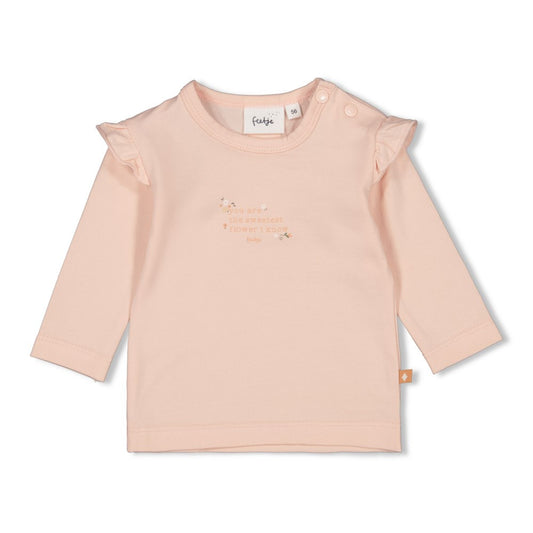 Shir langarm zartrosa Feetje Bloom with Love