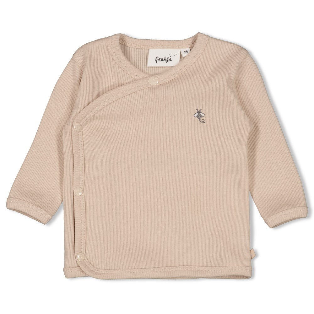 Geripptes Wickelshirt aus der "Honey Bear" Kollektion von Feetje.