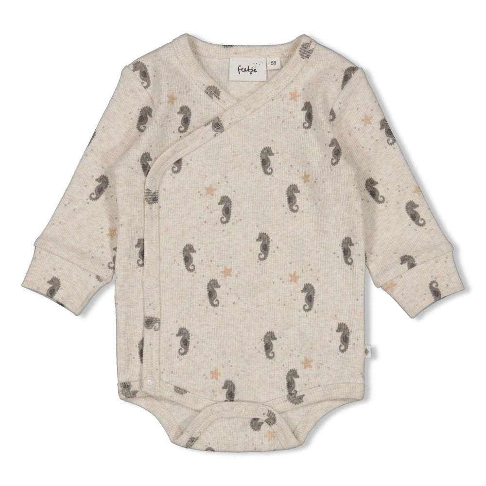 Gerippter Wickelbody aus der Newborn Kollektion Sea Sweeties von Feetje.