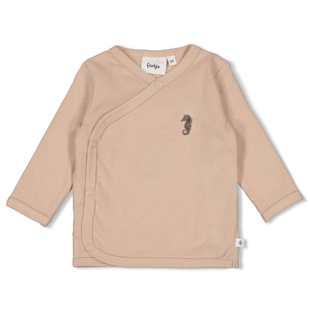 Geripptes Wickelshirt aus der Newborn Kollektion Sea Sweeties von Feetje.