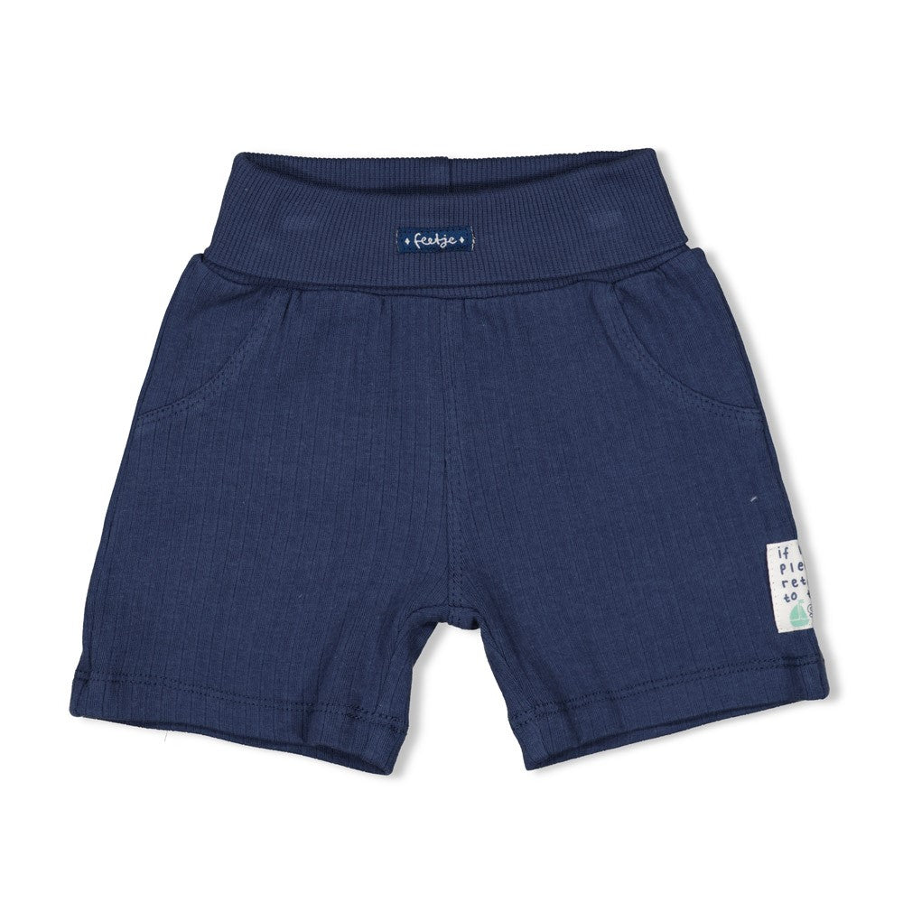 Dunkelblaue Short aus der "Seaside Happiness" Kollektion von Feetje.