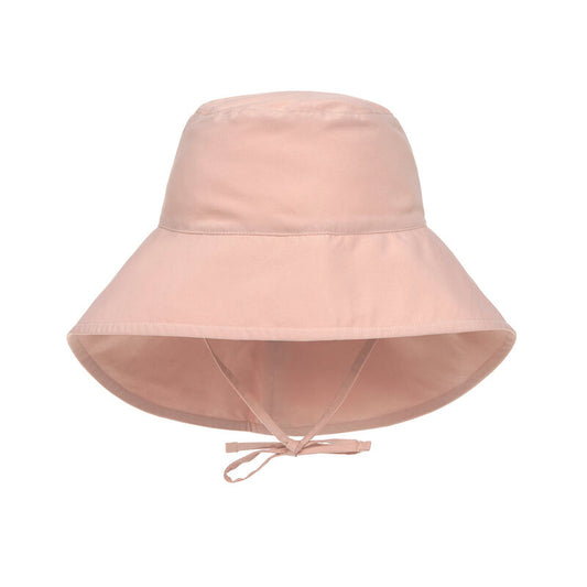 Der einfarbig pinke Baby Sonnenhut schützt dank UV-Schutz 80 &amp; Nackenschutz die empfindliche Kopfhaut von Babys und Kleinkindern. Sein schnelltrocknendes Obermaterial und die praktischen Bindebänder sorgen für unbeschwerte Sommertage.