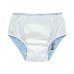 Die blaue Baby Schwimmwindel mit Crocodile Print bietet eine schöne und umweltfreundliche Alternative zur Einwegwindel. Ihr saugfähiges Innenfutter hält die Kinderhaut trocken und größere Missgeschicke im Wasser auf. Geeignet von 3 Monaten bis 3 Jahren.