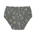 Die olivgrüne Baby Schwimmwindel mit Palms Print bietet eine schöne und umweltfreundliche Alternative zur Einwegwindel. Ihr saugfähiges Innenfutter hält die Kinderhaut trocken und größere Missgeschicke im Wasser auf. Geeignet von 3 Monaten bis 3 Jahren.