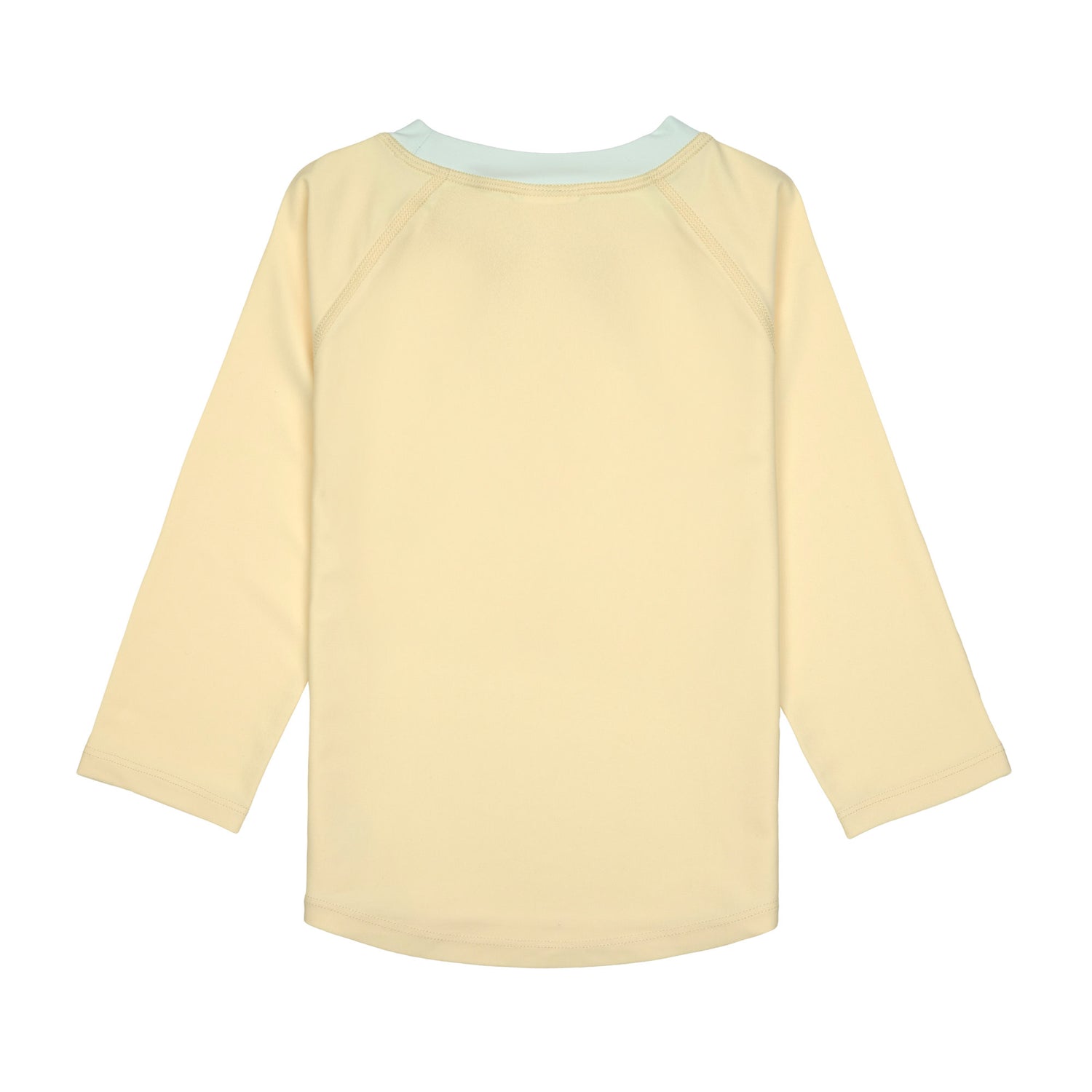 Das gelbe, langärmelige Kinder UV Shirt mit UV-Schutz 60 kommt mit einem Waves Print und extra weichem Stoff. Das atmungsaktive und schnelltrocknende Material sorgt für eine angenehme Passform und Badespaß. Geeignet von 3 Monaten bis 3 Jahren.