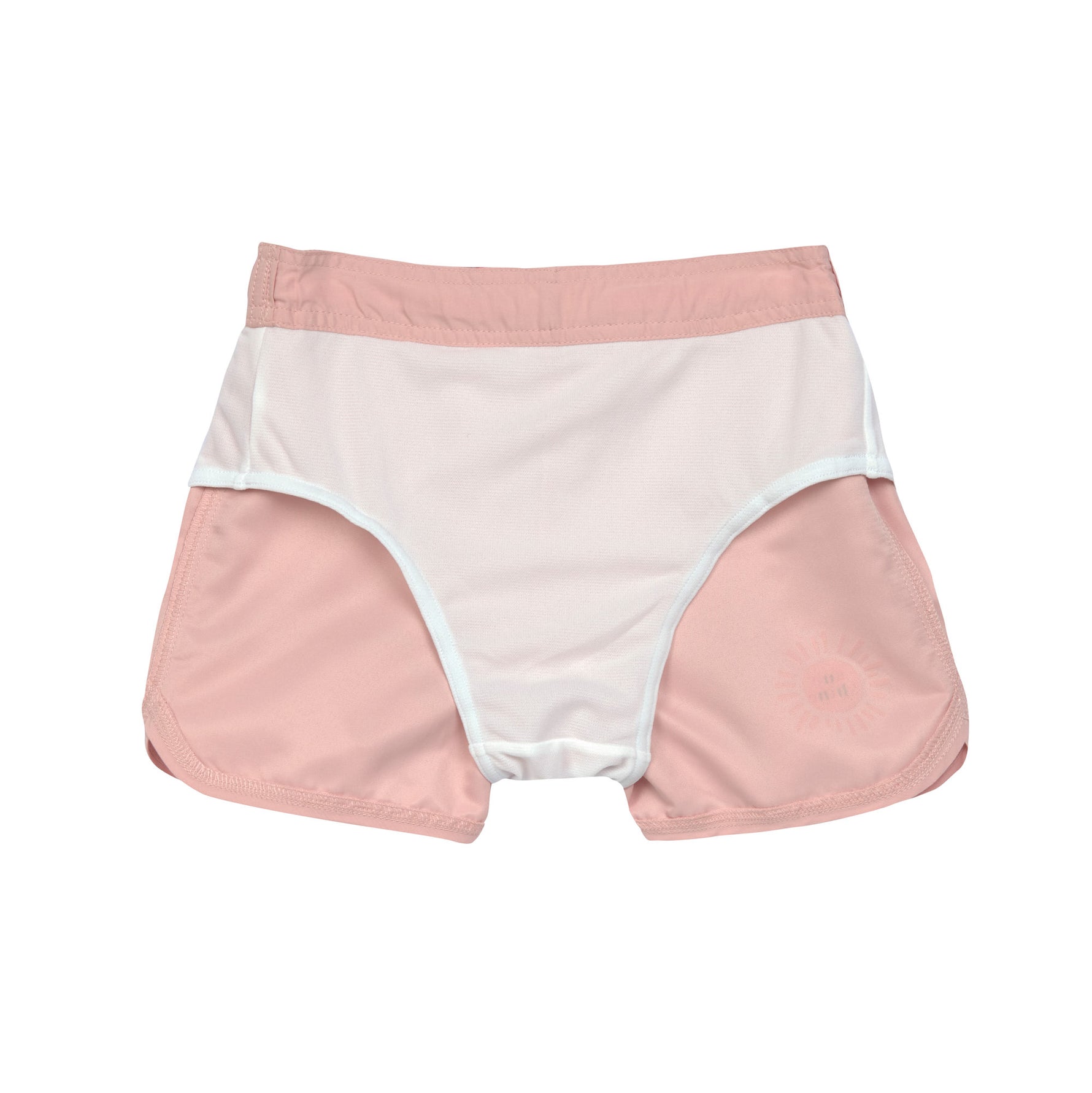 Die rosa Badeshorts für Kids (3 - 6 Jahre) sorgt für einen stylishen Surfer Look auf dem Badeausflug. Der elastische Bindegürtel, der Kordelzug und gerundete Seitenschlitze garantieren ein angenehmes Tragegefühl bei dieser kurzen Badehose.