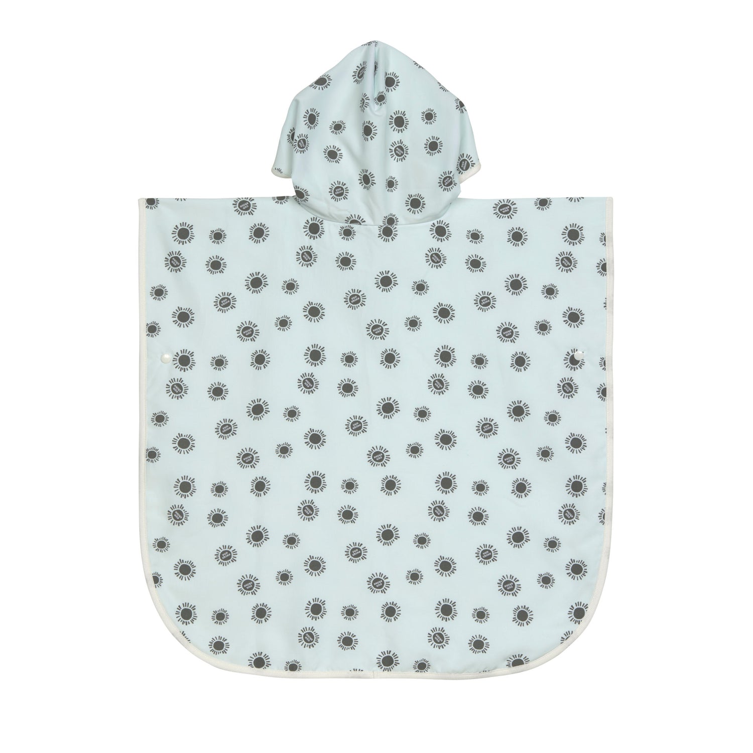 Der Kinder UV Badeponcho im Sunshine Sea Foam Design mit UV-Schutz 80 hält nach dem Planschen wunderbar warm. Die Mikrofaser-Außenseite vom Beach Poncho schützt vor Wind, seine Frottee-Innenseite nimmt Feuchtigkeit auf. Geeignet bis 3 Jahre.