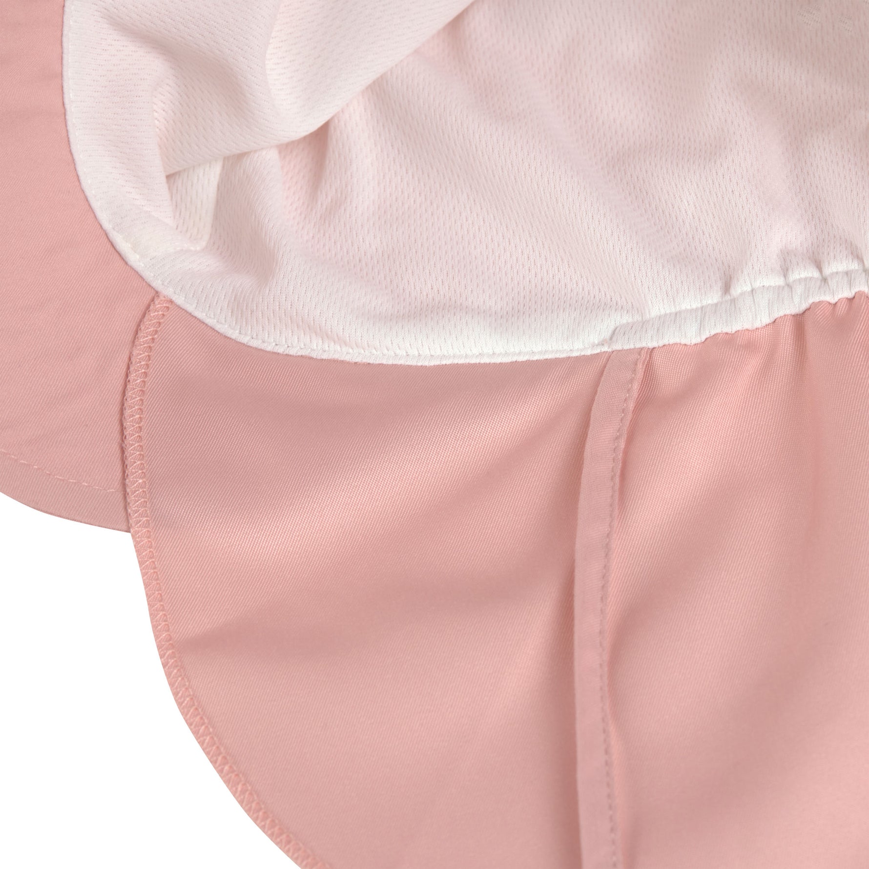 Der rosafarbene Kinder Sonnenhut mit extra langem Nackenschutz und UV-Schutz 80 schützt den Kopf, Nacken und die Augen von Babys und Kleinkindern. Das schnelltrocknende Obermaterial und sommerliche Farben sorgen für unbeschwerte Sommertage.