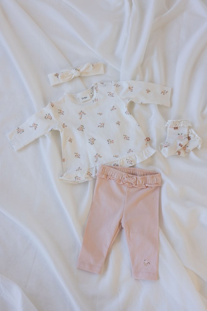 Hose rosa mit Masche Feetje Bloom with Love