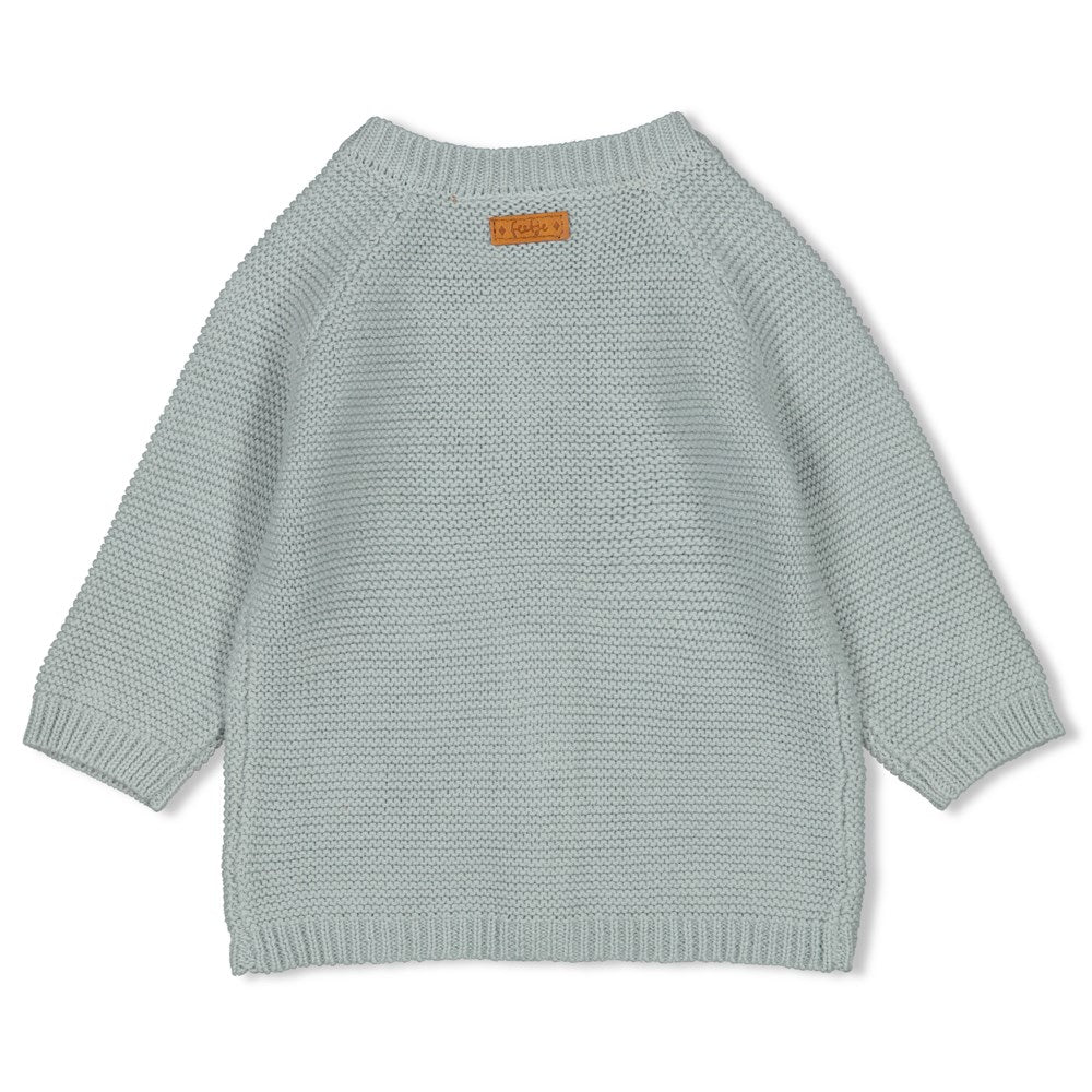 Strickweste in hellem blaugrau