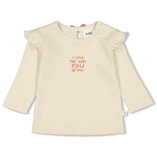 Langarm Shirt mit Rüschen - Sending Love