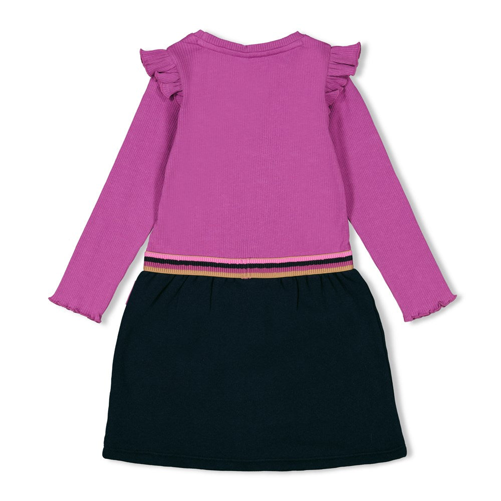 Geripptes Kleid - Flowers For Life