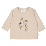 Dieses beige Langarmshirt mit Dinosaurier-Motiv stammt aus der Rawrsome Kollektion von Feetje und bietet angenehmen Tragekomfort für kleine Entdecker.