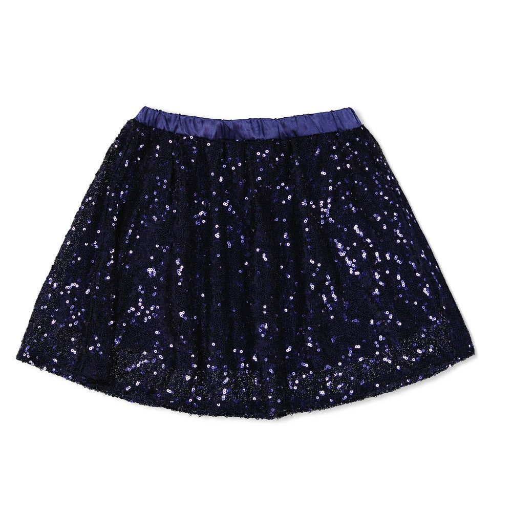 Dieser dunkelviolette Paillettenrock aus der Wild Soul Kollektion von Jubel verleiht jedem Outfit einen funkelnden, einzigartigen Akzent.