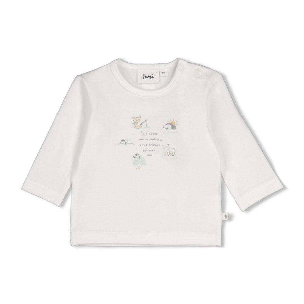 Weiches und komfortables Longsleeve mit niedlichem Penguin-Motiv – perfekt für kuschelige Momente. Das hochwertige Single-Jersey-Material aus 94% Baumwolle und 6% Elasthan bietet optimale Bewegungsfreiheit und Strapazierfähigkeit. Ideal für den Alltag und besonders angenehm auf empfindlicher Babyhaut.
