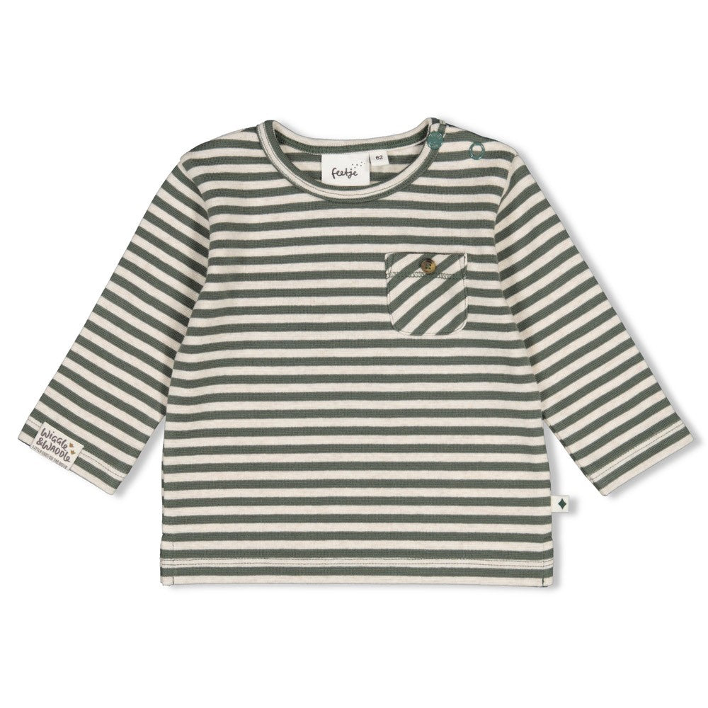 Geripptes langarm Shirt Ringel von Feetje aus der Kollektion Wiggle and Waddle.
