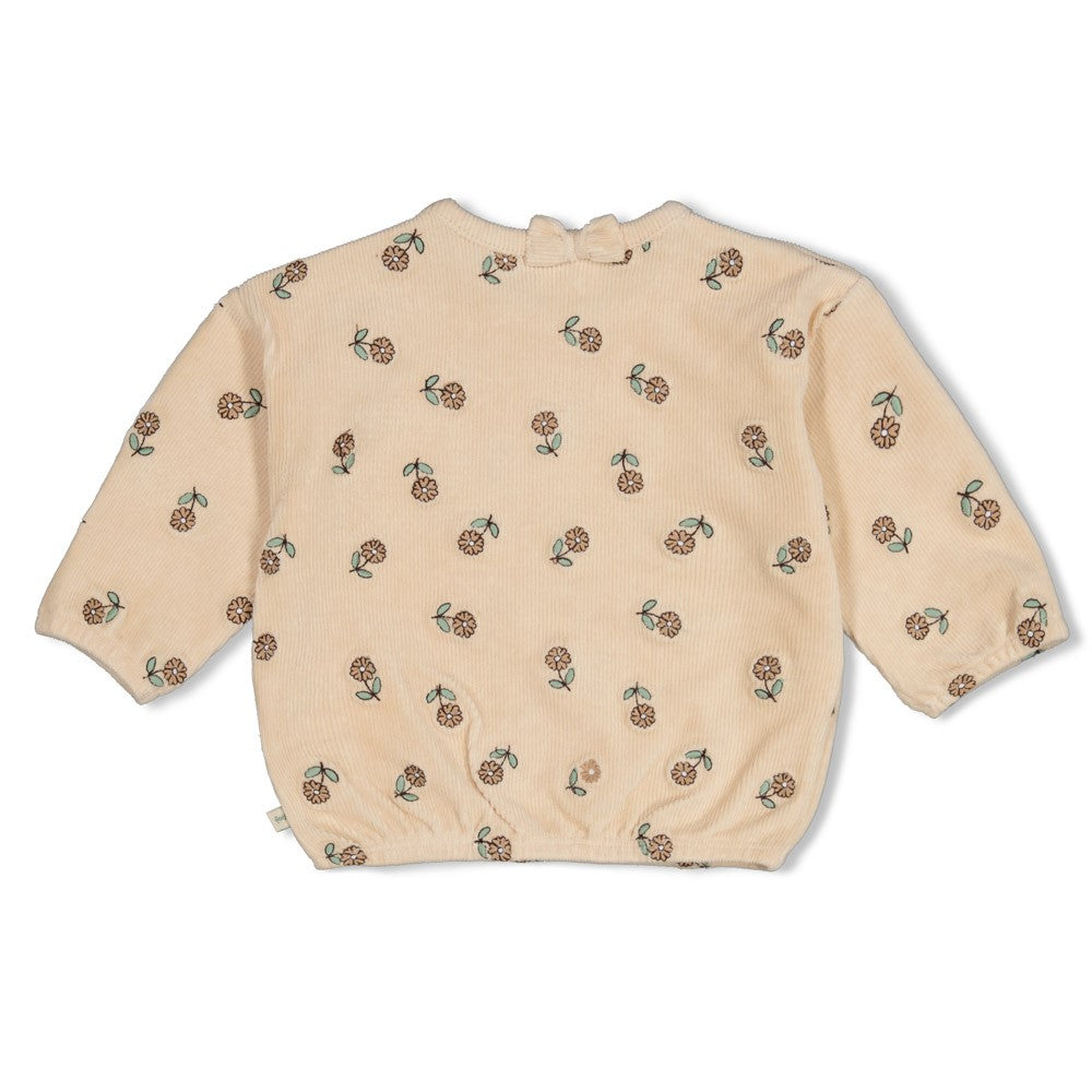 Dieser kuschelige Sweater besticht durch seine hochwertige Velours-Rippe und die liebevolle Stickerei mit dem Lucky Bloombird Motiv. Die Mischung aus Baumwolle, Polyester und Elasthan sorgt für optimale Bewegungsfreiheit und langlebigen Tragekomfort. Ein zeitloses Lieblingsstück für kleine Fashionistas.