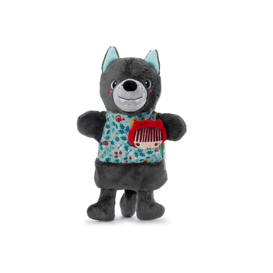 Gar nicht so böse, Louis der Wolf... Er hat zwar Hunger, aber viel lieber spielt er mit seiner Freundin Rotkäppchen. Diese Handpuppe ist ideal, um das berühmte Märchen zu erzählen!

