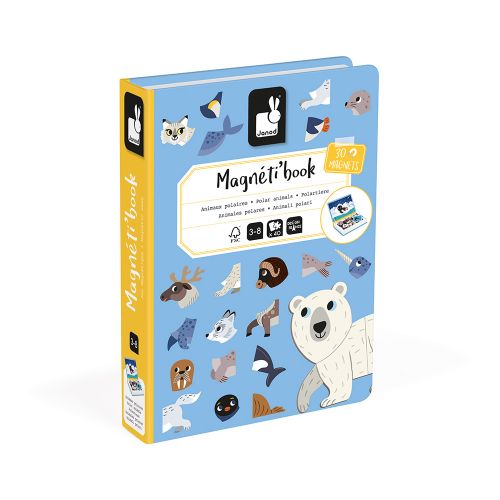 Entdecken Sie mit dem Magneti'book Polartiere spielerisch die faszinierende Welt der Tiere aus dem ewigen Eis. Dieses magnetische Lernspiel fördert die Kreativität und Feinmotorik von Kindern ab 3 Jahren. Mit 30 Magneten und 10 Tierkarten können Kinder echte Polartiere nachlegen oder eigene Fantasietiere erschaffen. Das praktische Buchformat macht es ideal für unterwegs. Hergestellt aus FSC™-zertifizierter Pappe und sicheren Materialien, bietet es spielerischen Lernspaß für kleine Entdecker.